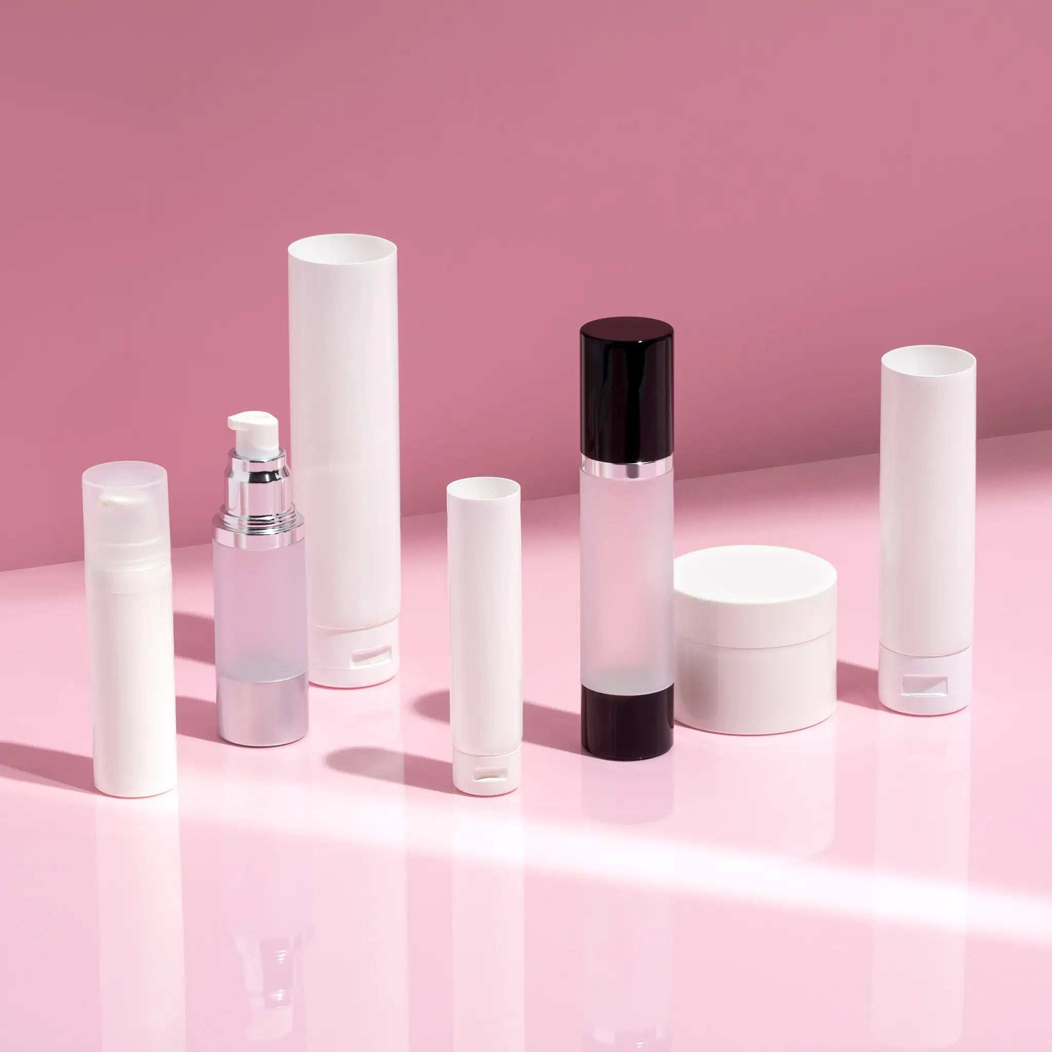Airless Pump Bottles And Cosmetic Jars Flip Top Tubes Modern Skincare Packaging - Cosmetic Packaging Now