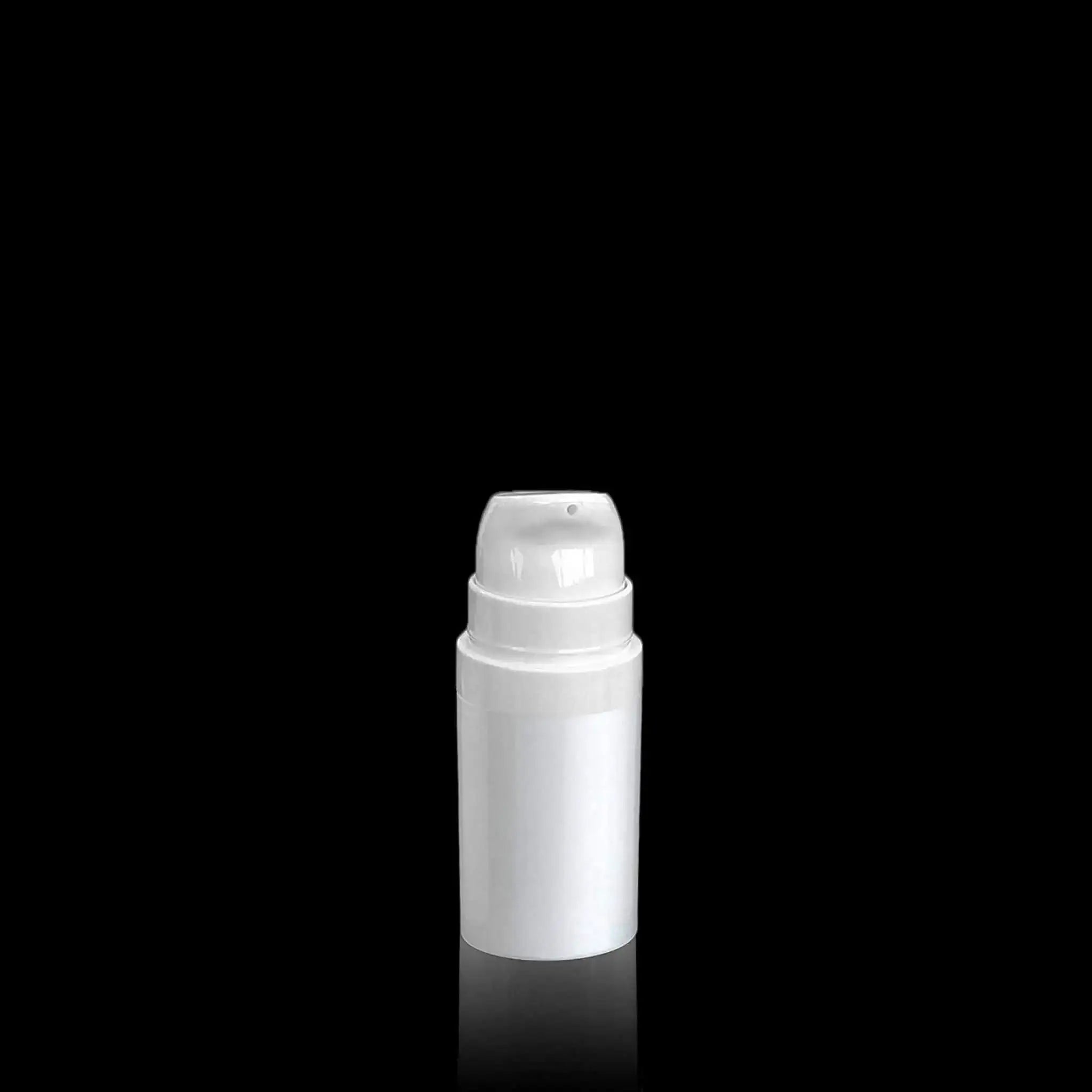 Pure 10 ML White PP Airless Bottle with Frosted Cap Wholesale - Cosmetic Packaging Now