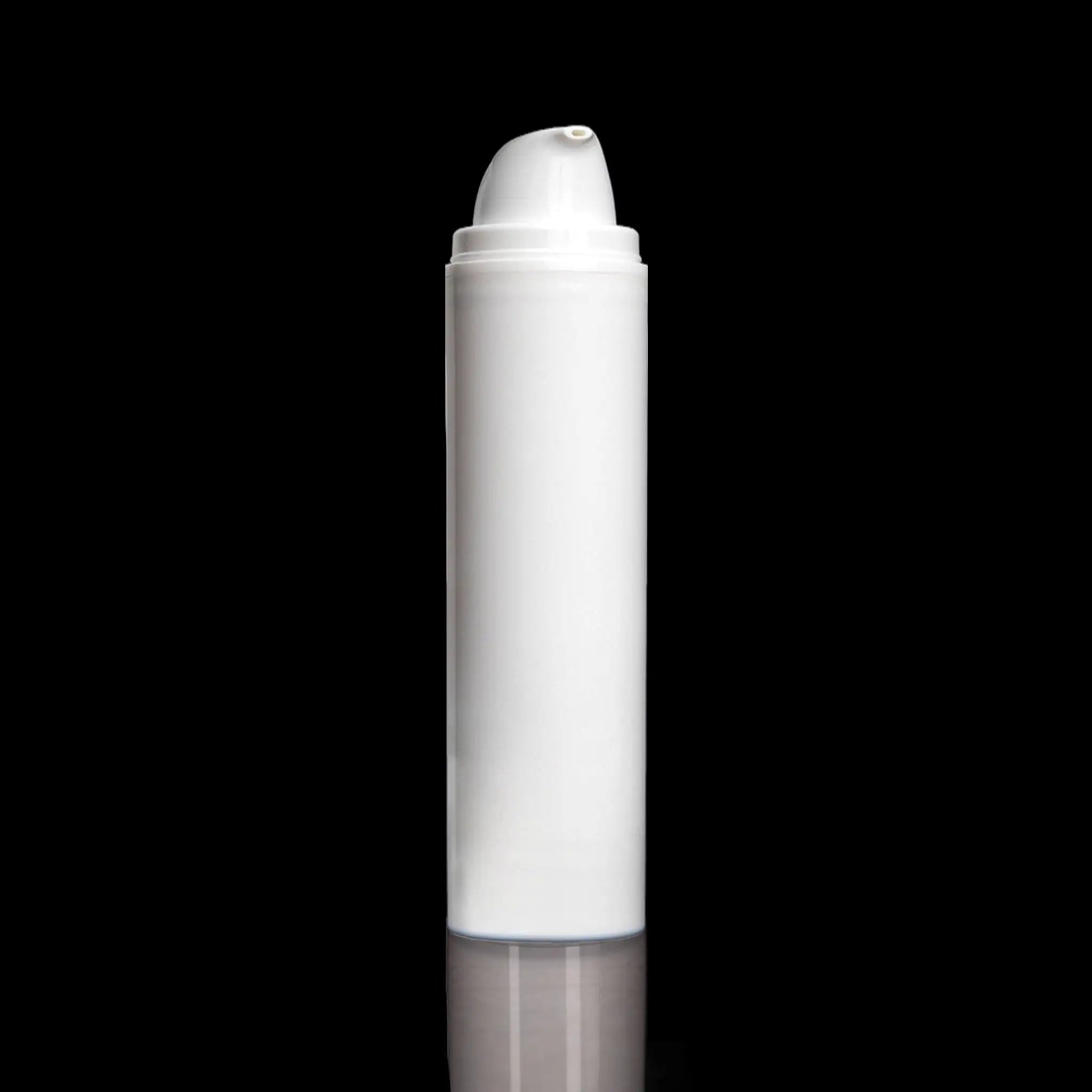 Pure 150 ML White PP Airless Bottle with Frosted Cap Wholesale Packaging - Cosmetic Packaging Now