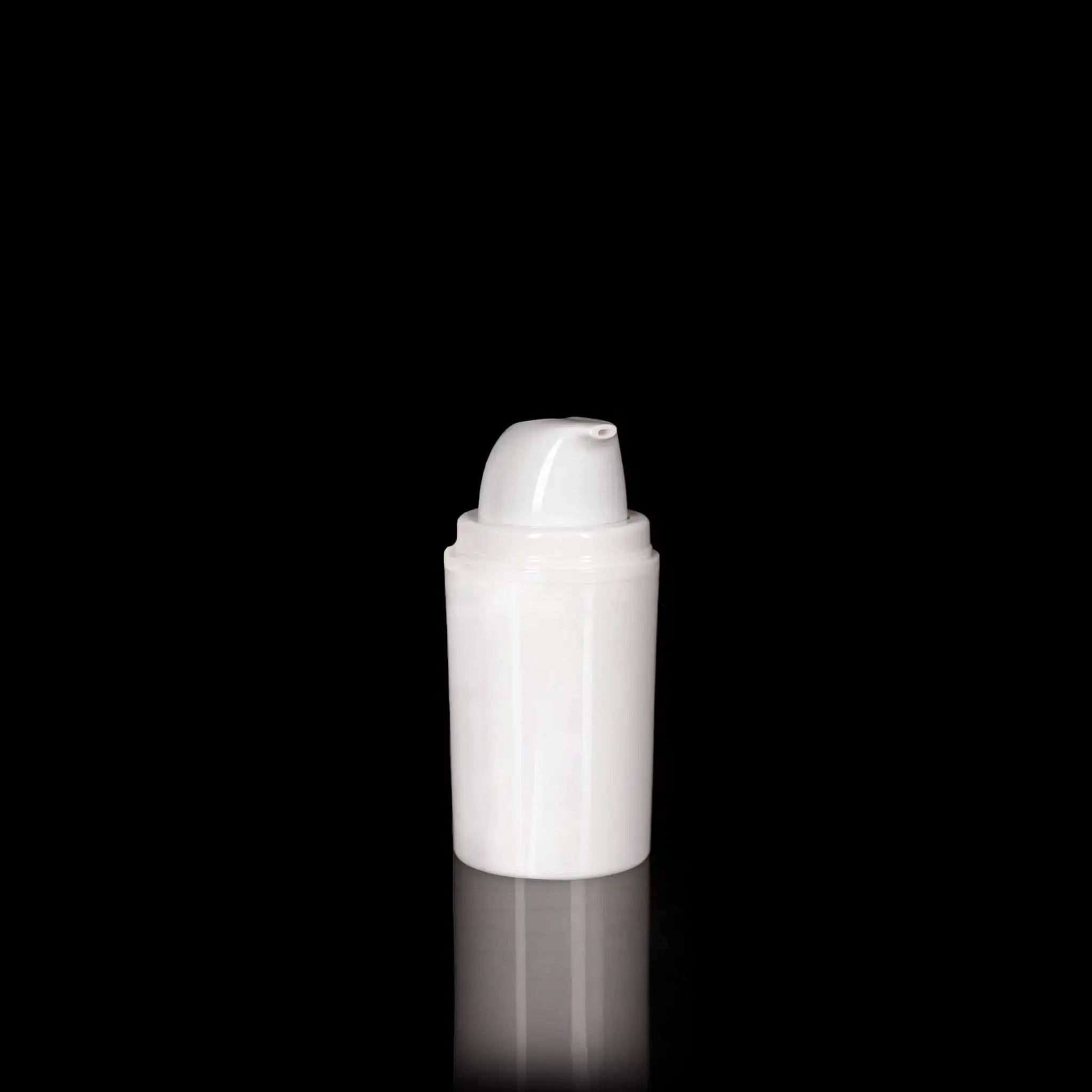 Pure 50 ML White PP Airless Bottle with Frosted Cap Wholesale Packaging - Cosmetic Packaging Now