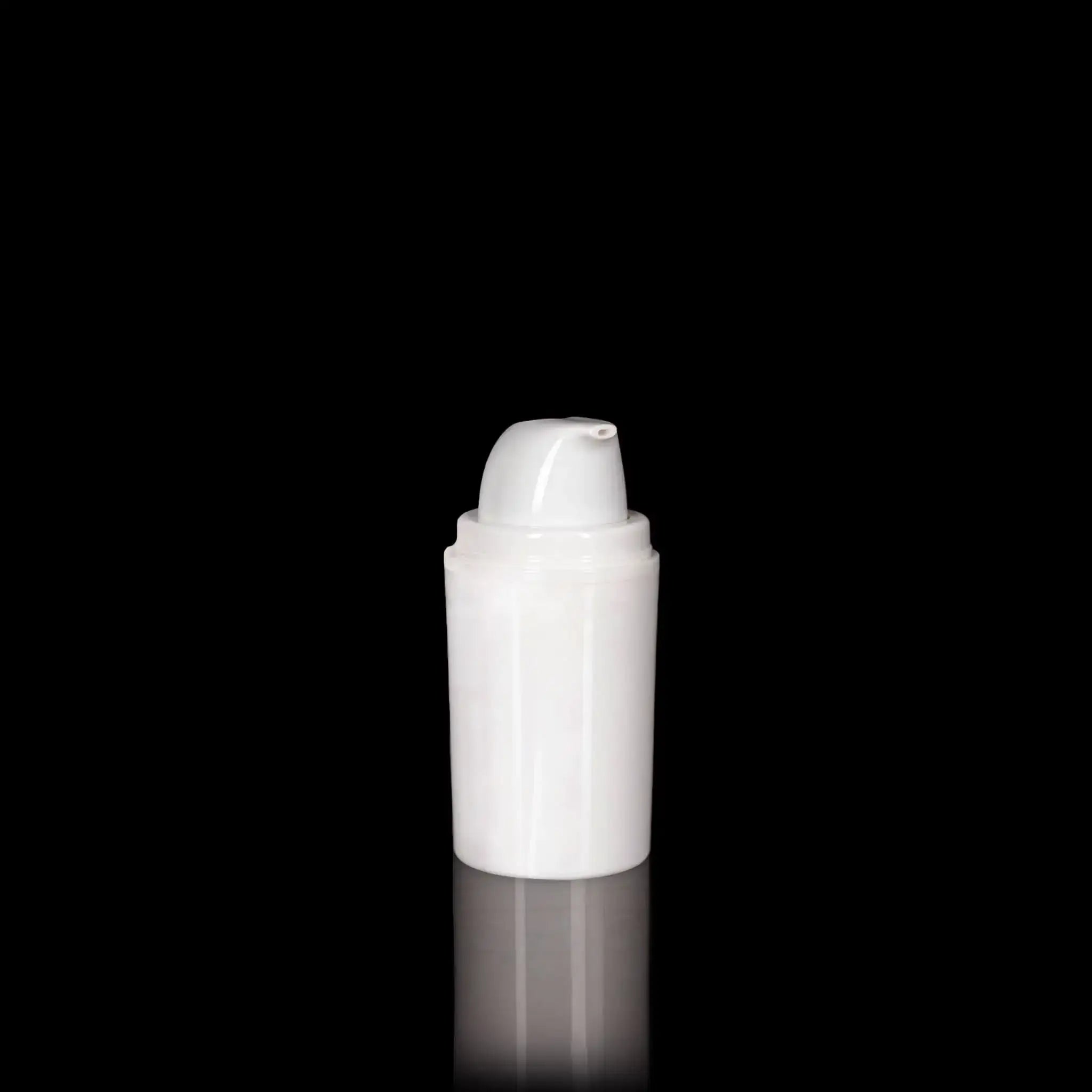 Pure 50 ML White PP Airless Bottle with Frosted Cap Wholesale Packaging - Cosmetic Packaging Now
