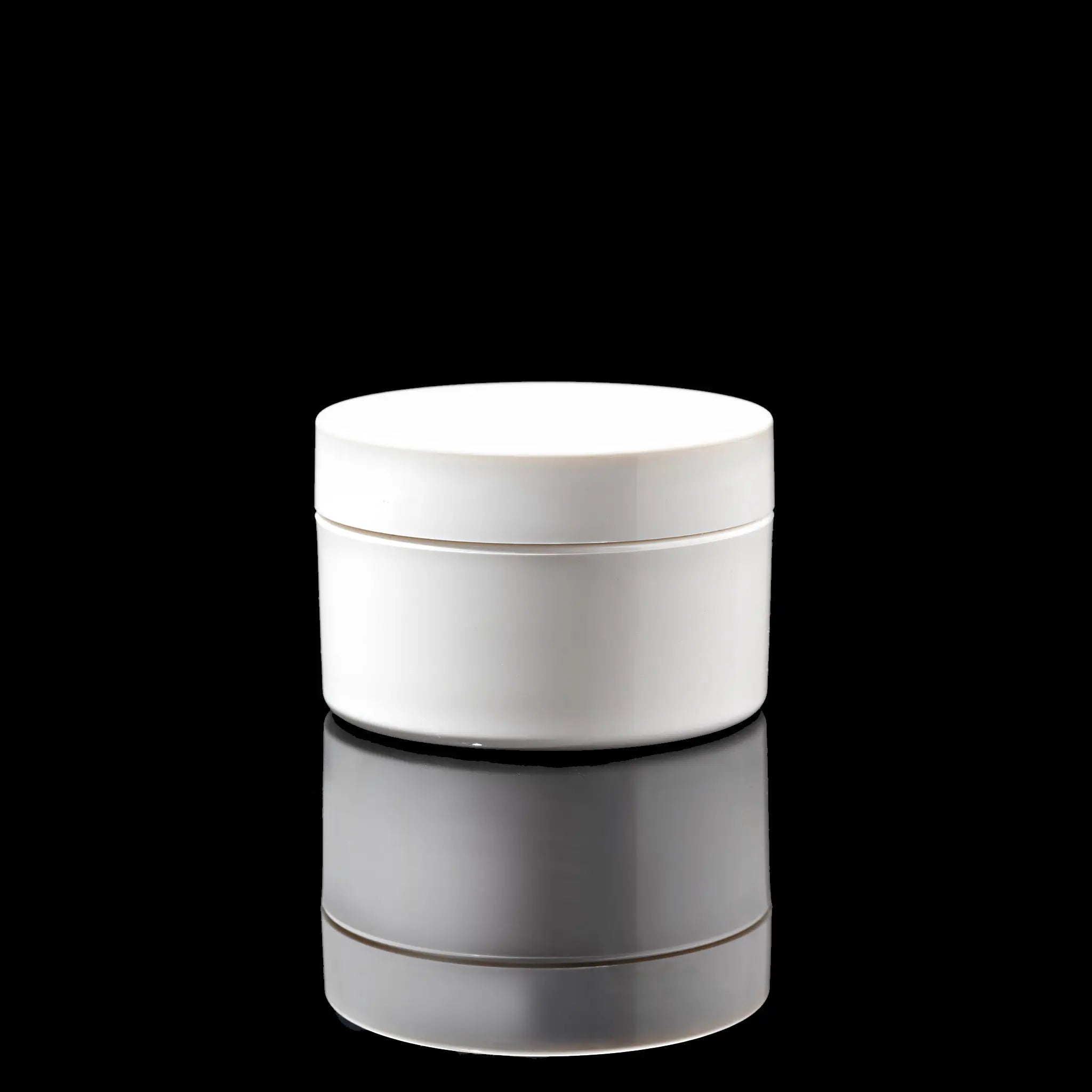 Impact 100ml PCR glossy white PP single wall cosmetic jar for skincare packaging - Cosmetic Packaging Now