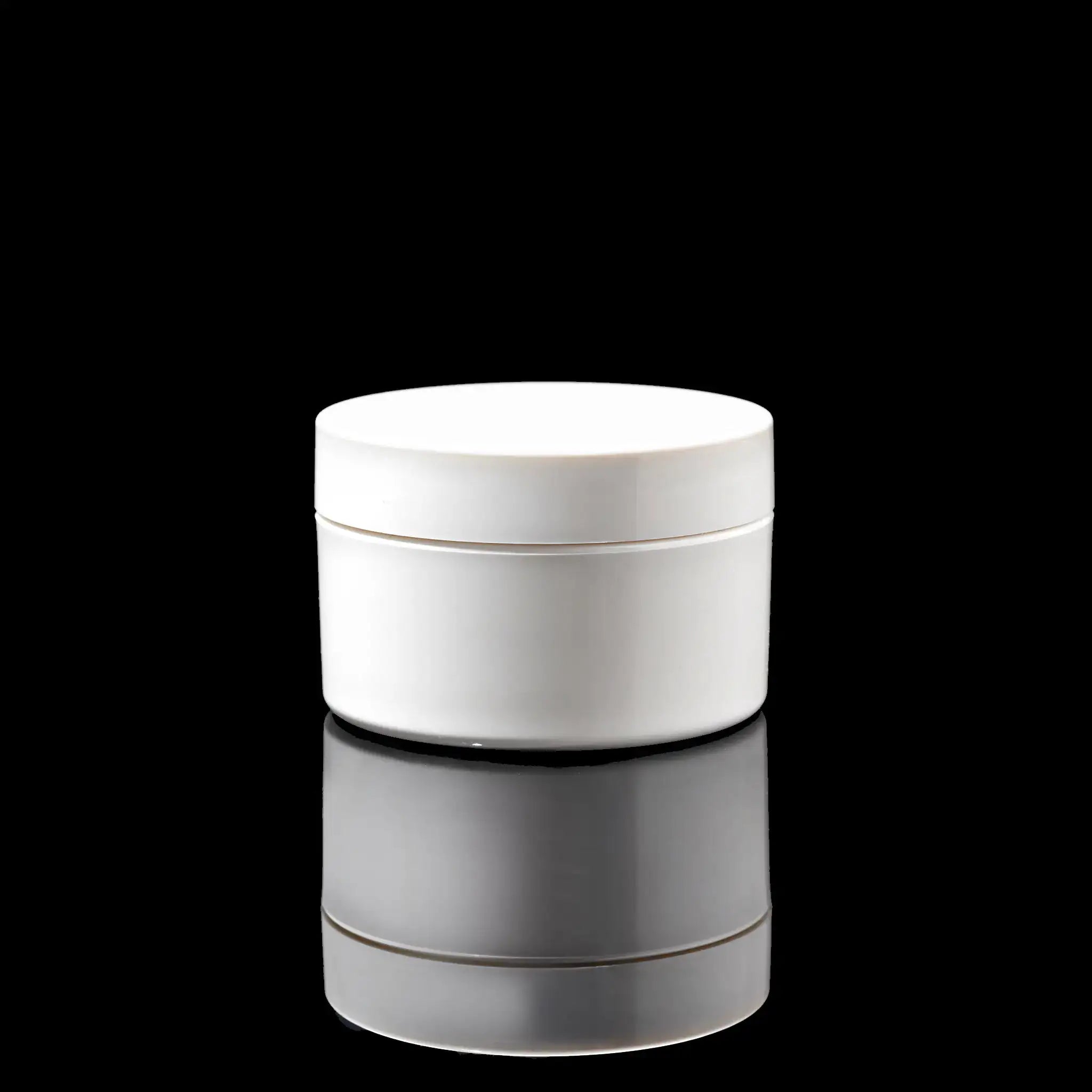 Impact 100ml PCR glossy white PP single wall cosmetic jar for skincare packaging - Cosmetic Packaging Now