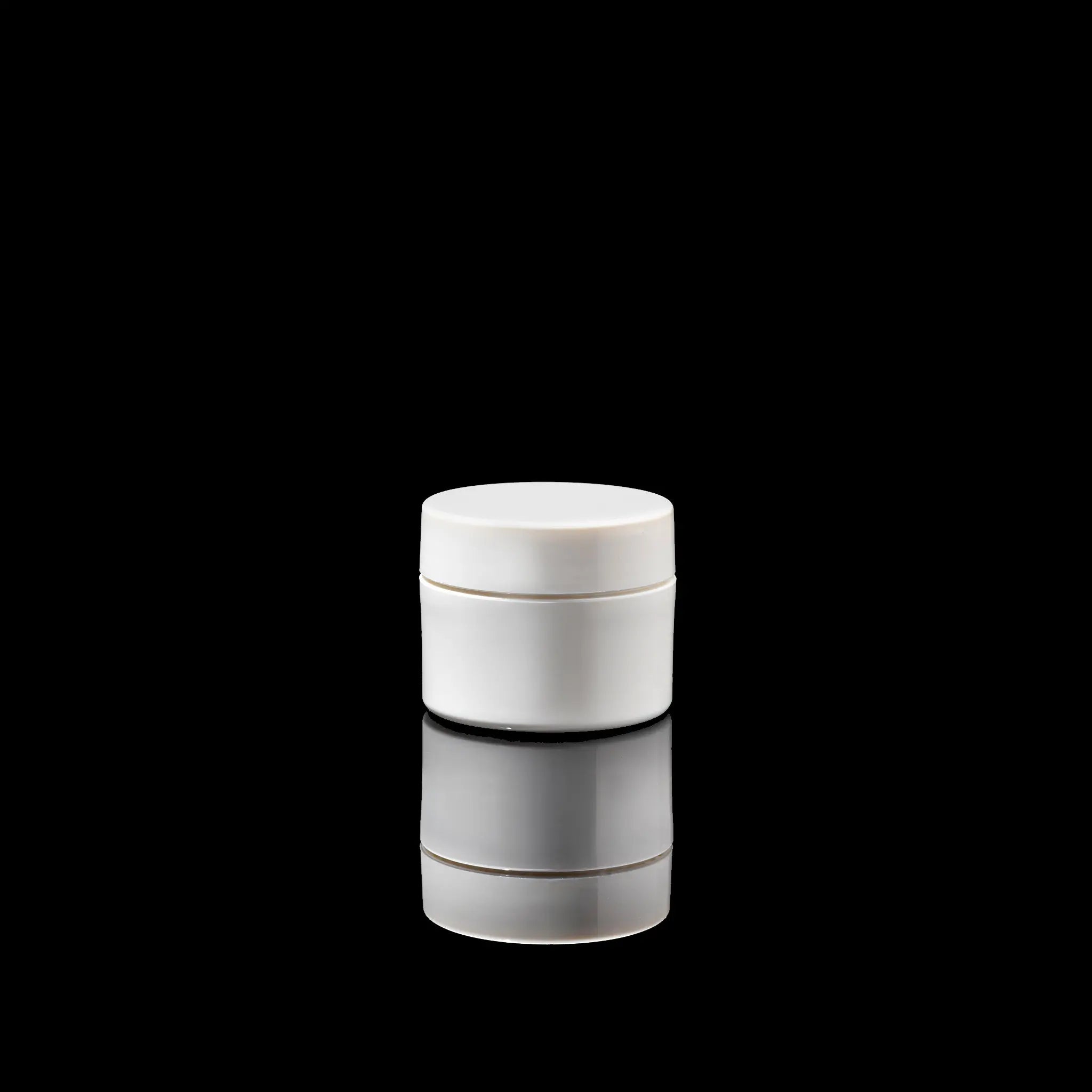 Impact 15ml PCR glossy white PP single wall cosmetic jar for skincare packaging - Cosmetic Packaging Now