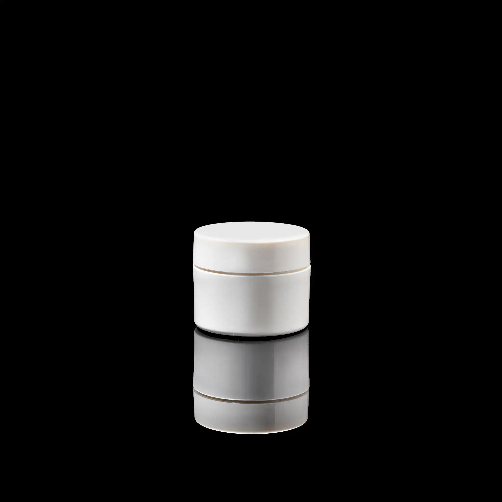 Impact 15ml PCR glossy white PP single wall cosmetic jar for skincare packaging - Cosmetic Packaging Now