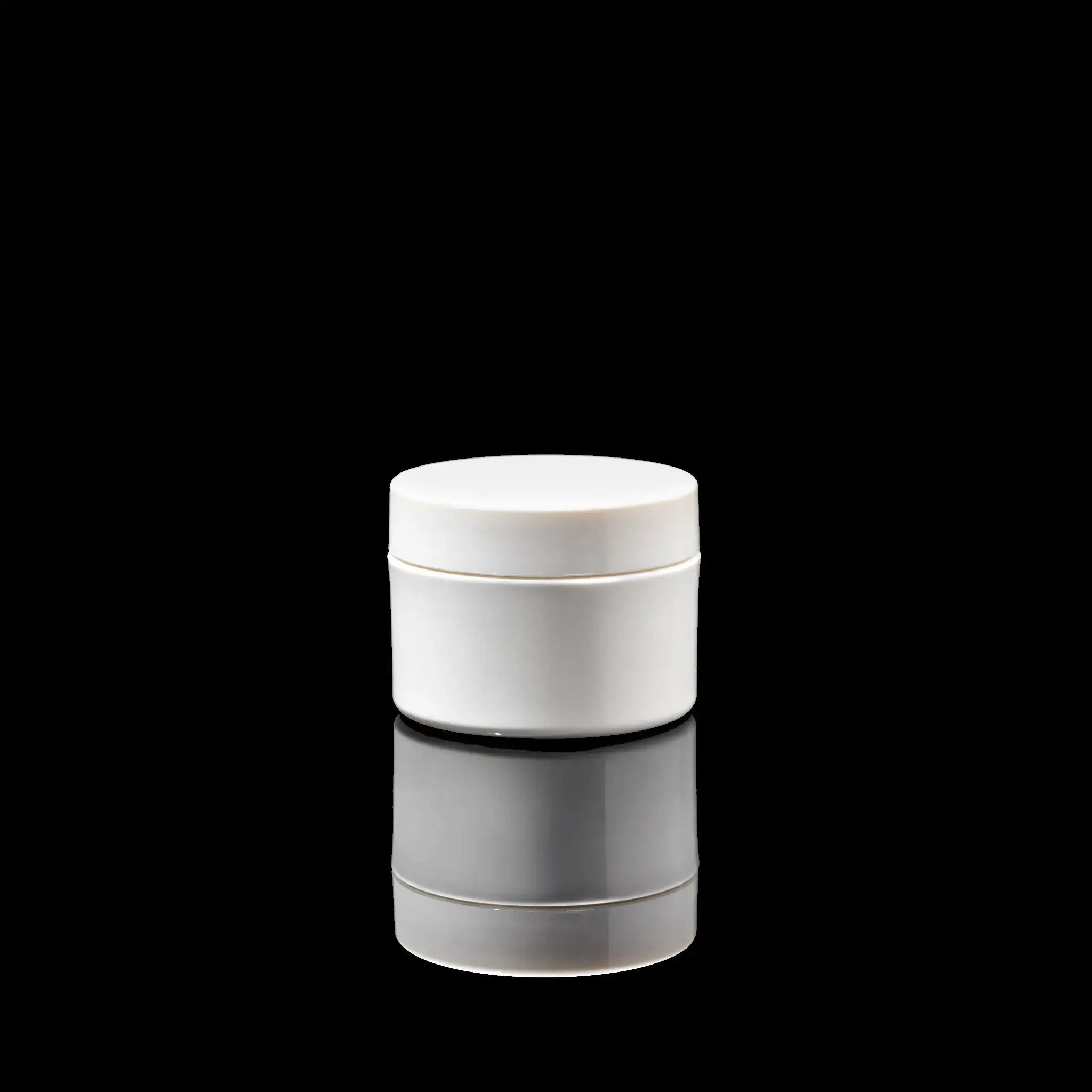 Impact 30ml PCR glossy white PP single wall cosmetic jar for skincare packaging - Cosmetic Packaging Now