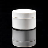 Impact 50ml PCR glossy white PP single wall cosmetic jar for skincare packaging - Cosmetic Packaging Now