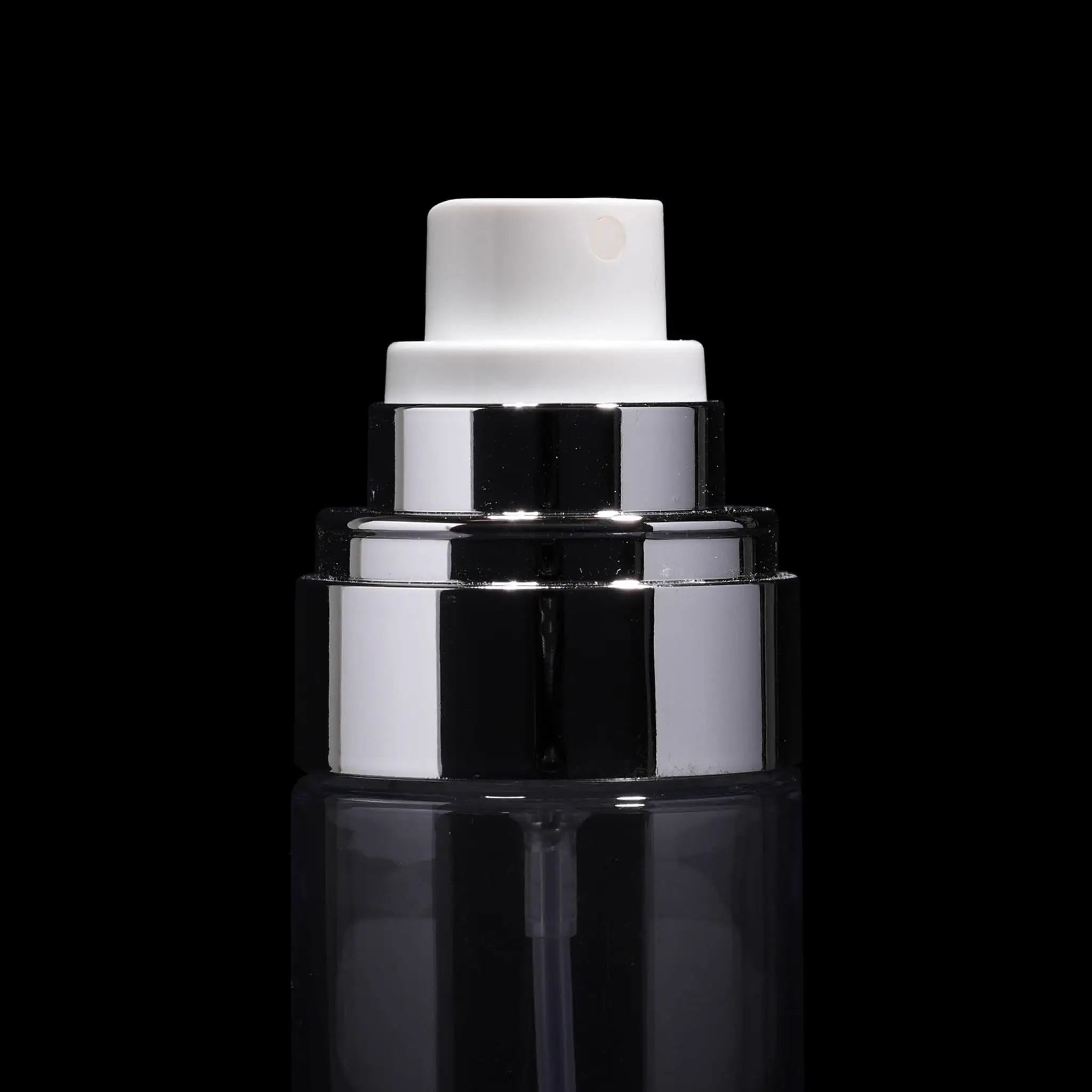 Cloud 100 ML Fine Mist Spray Bottle Clear with Matte Silver Cap Beauty Packaging- Cosmetic Packaging Now
