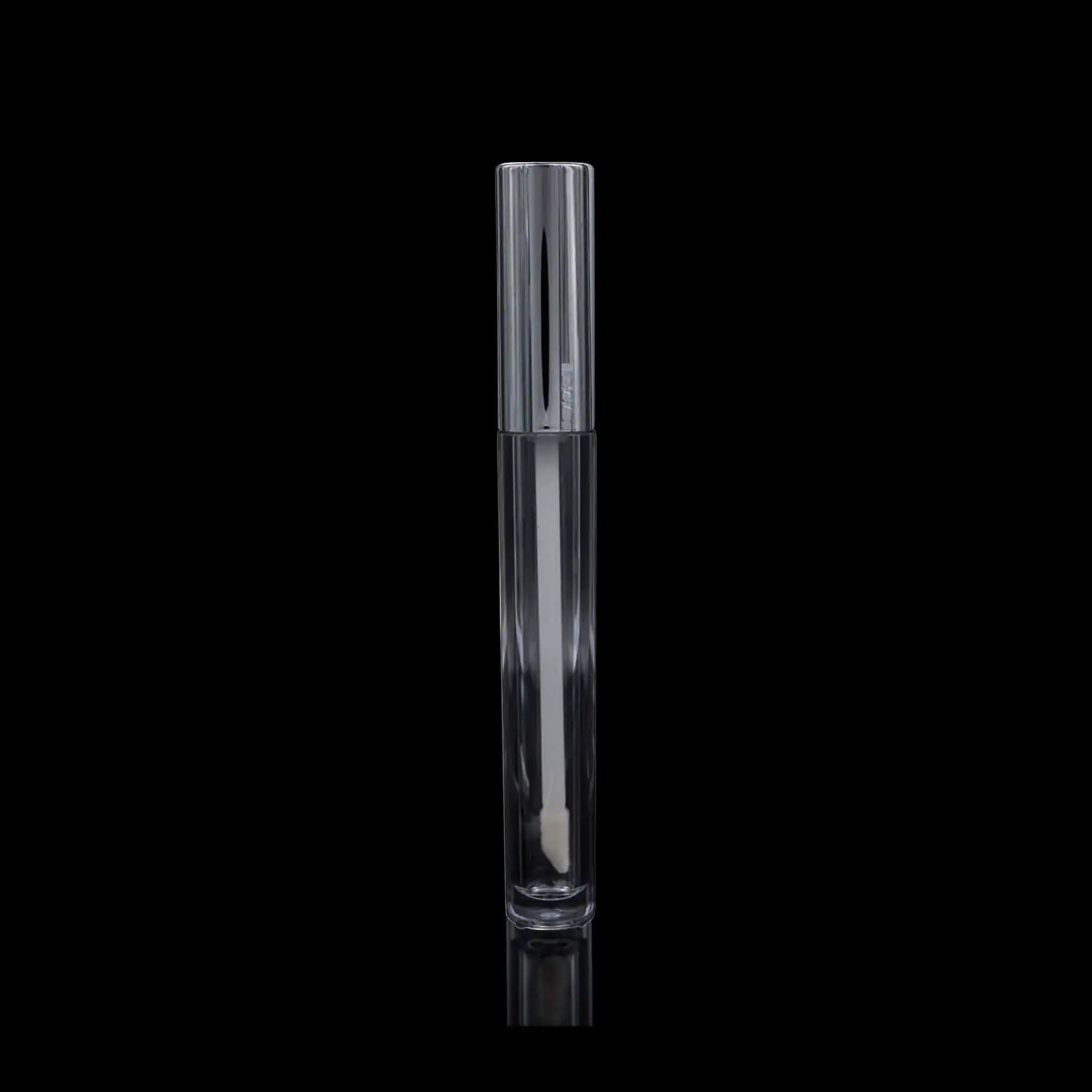 Vibe Lip Gloss Container Shiny Silver Cap with Clear Bottle - Cosmetic Packaging Now!