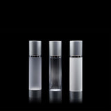 Luxe 100 ML Airless Bottle Matte Silver with Clear Bottle - Cosmetic Packaging Now