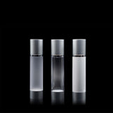 Luxe 100 ML Airless Bottle Matte Silver with White Bottle - Cosmetic Packaging Now