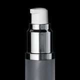 Luxe 15 ML Airless Bottle Glossy Black with Frosted Bottle - Cosmetic Packaging Now