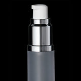 Luxe 15 ML Airless Bottle Matte Silver with Frosted Bottle - Cosmetic Packaging Now