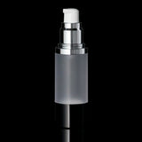 Luxe 30 ML Airless Bottle Glossy Black with Frosted Bottle - Cosmetic Packaging Now