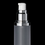 Luxe 30 ML Airless Bottle Glossy Black with Frosted Bottle - Cosmetic Packaging Now