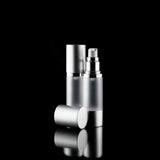 Luxe 30 ML Airless Bottle Matte Silver with Frosted Bottle - Cosmetic Packaging Now