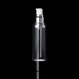 Luxe 50 ML Airless Bottle Glossy Black with Clear Bottle - Cosmetic Packaging Now