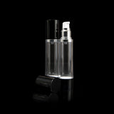 Luxe 50 ML Airless Bottle Glossy Black with Clear Bottle - Cosmetic Packaging Now