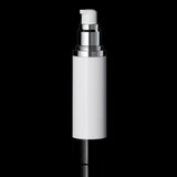 Luxe 50 ML Airless Bottle Glossy Black with White Bottle - Cosmetic Packaging Now