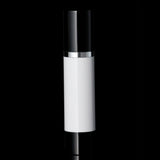 Luxe 50 ML Airless Bottle Glossy Black with White Bottle - Cosmetic Packaging Now