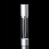 Luxe 50 ML Airless Bottle Matte Silver with Clear Bottle - Cosmetic Packaging Now