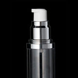 Luxe 50 ML Airless Bottle Matte Silver with Clear Bottle - Cosmetic Packaging Now