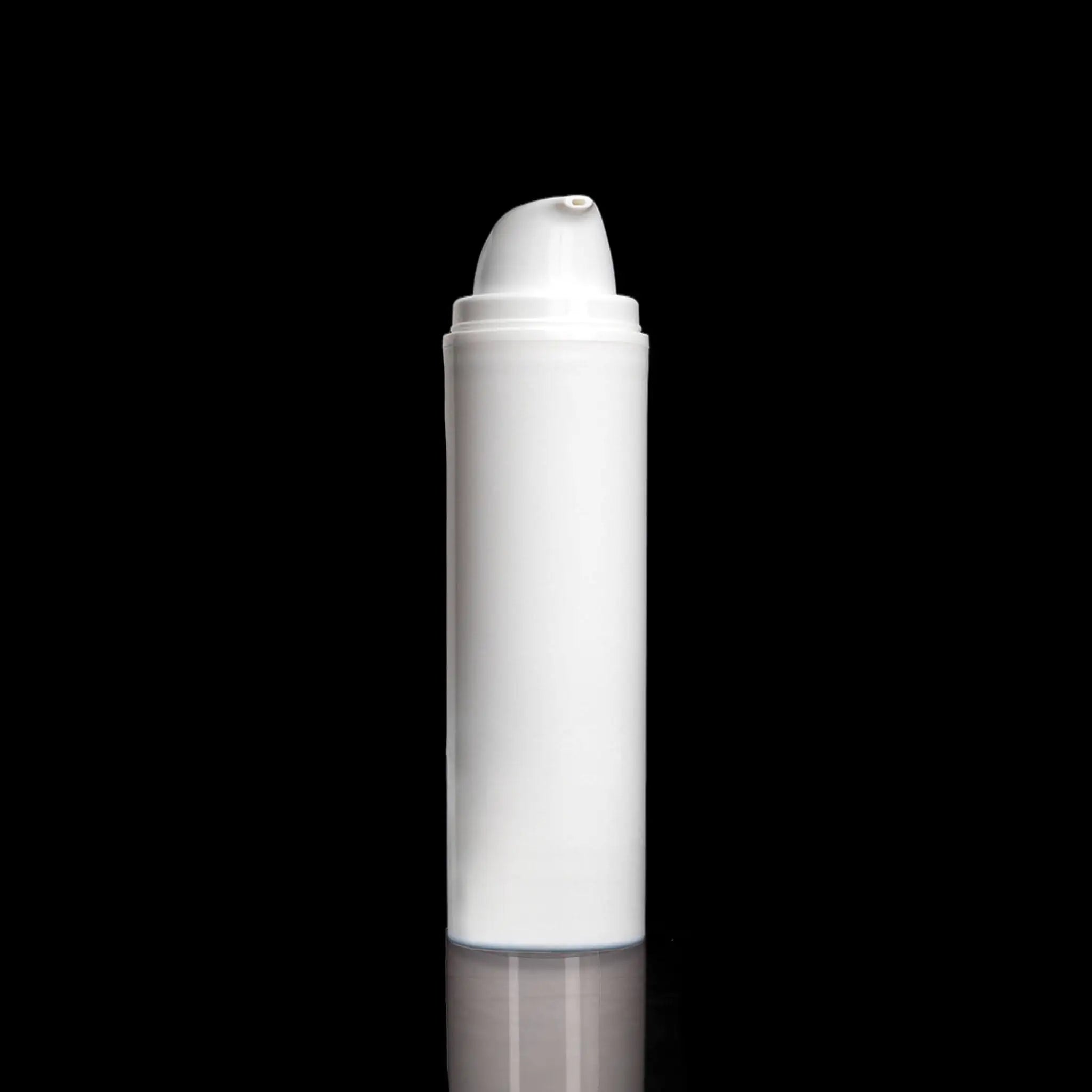 Pure 100 ML White PP Airless Bottle with Frosted Cap Skincare Packaging - Cosmetic Packaging Now