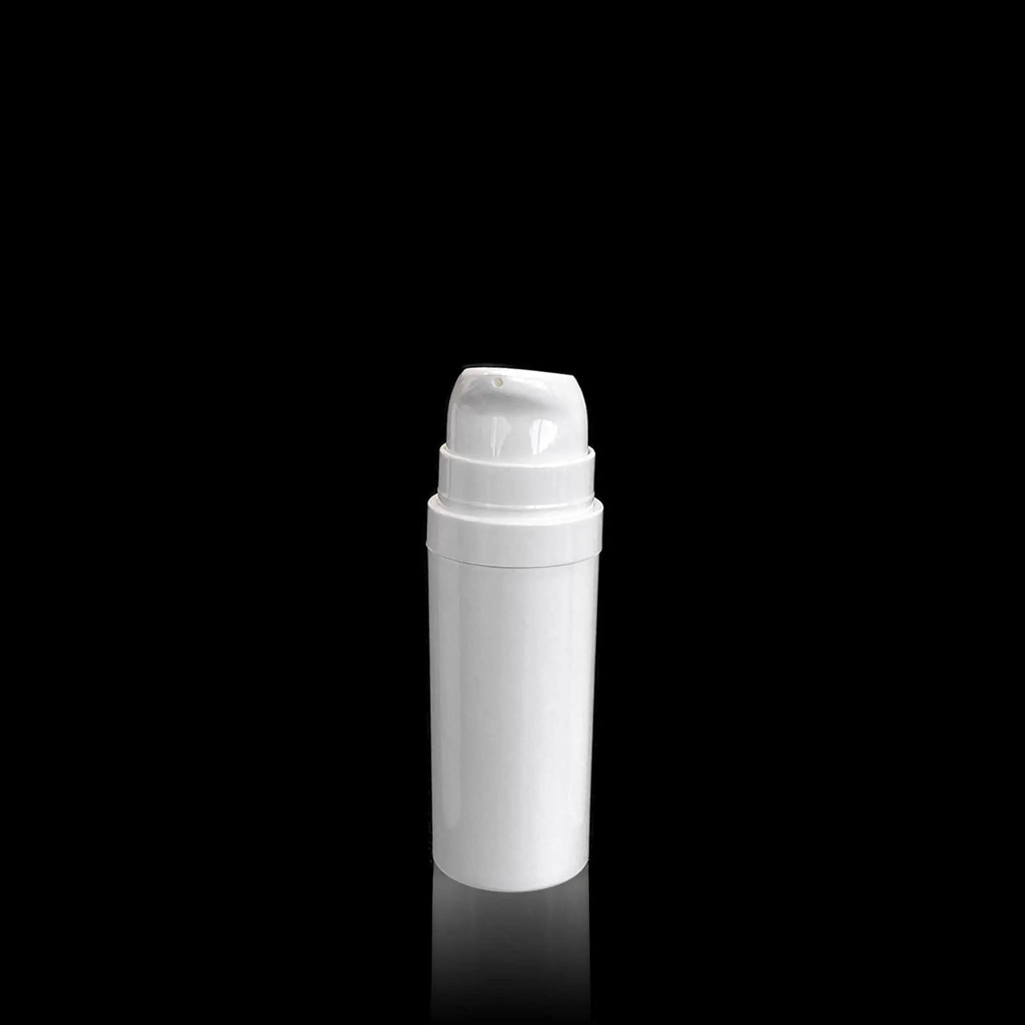 Pure 15 ML White PP Airless Bottle with Frosted Cap Skincare Packaging - Cosmetic Packaging Now