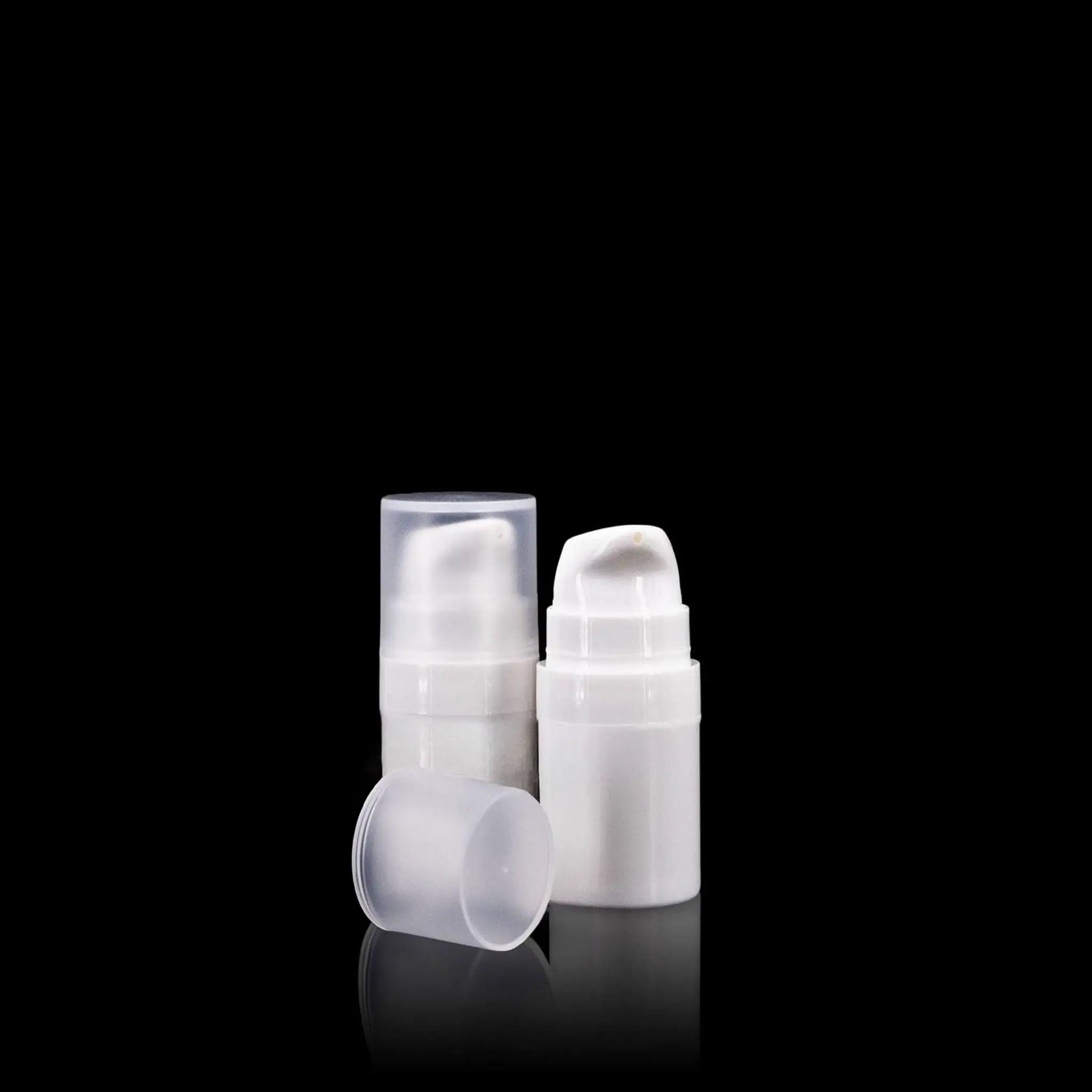 Pure 5 ML White PP Airless Bottle with Frosted Cap Beauty Packaging- Cosmetic Packaging Now