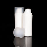 Pure 75 ML White PP Airless Bottle with Frosted Cap - Cosmetic Packaging Now