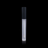 Vibe Lip Gloss Container Matte Black Cap with Frosted Bottle - Cosmetic Packaging Now
