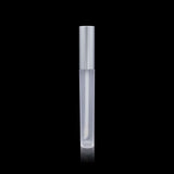 Vibe Lip Gloss Container Matte Silver Cap with Frosted Bottle - Cosmetic Packaging Now