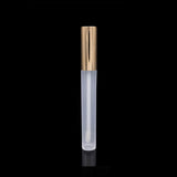 Vibe Lip Gloss Container Shiny Gold Cap with Frosted Bottle - Cosmetic Packaging Now