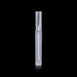 Vibe Lip Gloss Container Shiny Silver Cap with Frosted Bottle - Cosmetic Packaging Now