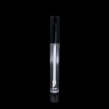 Vibe Lip Gloss Container Glossy Black Cap with Clear Bottle - Cosmetic Packaging Now