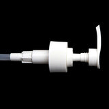 Flow 24-410 White Ribbed PP Lotion Pump - Cosmetic Packaging Now