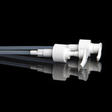 Flow 24-410 White Ribbed PP Lotion Pump - Cosmetic Packaging Now