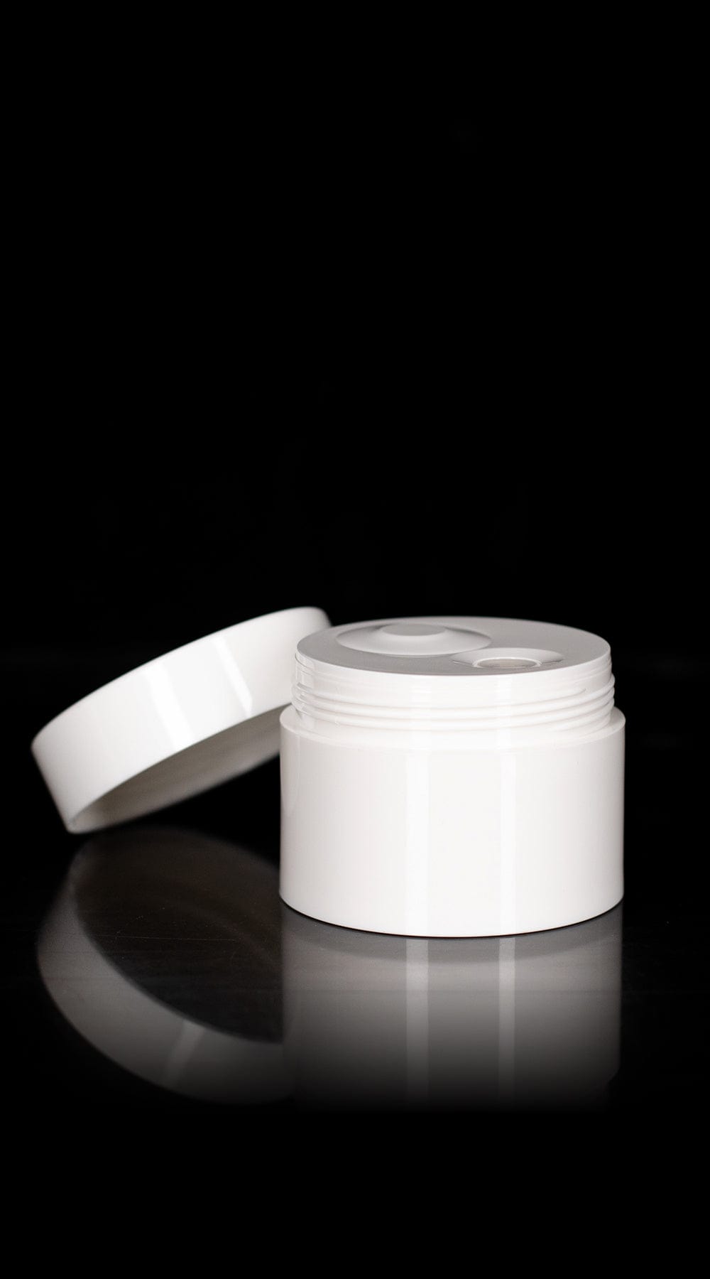 Pure 50 ML PP Airless Jar with White Cap - Cosmetic Packaging Now