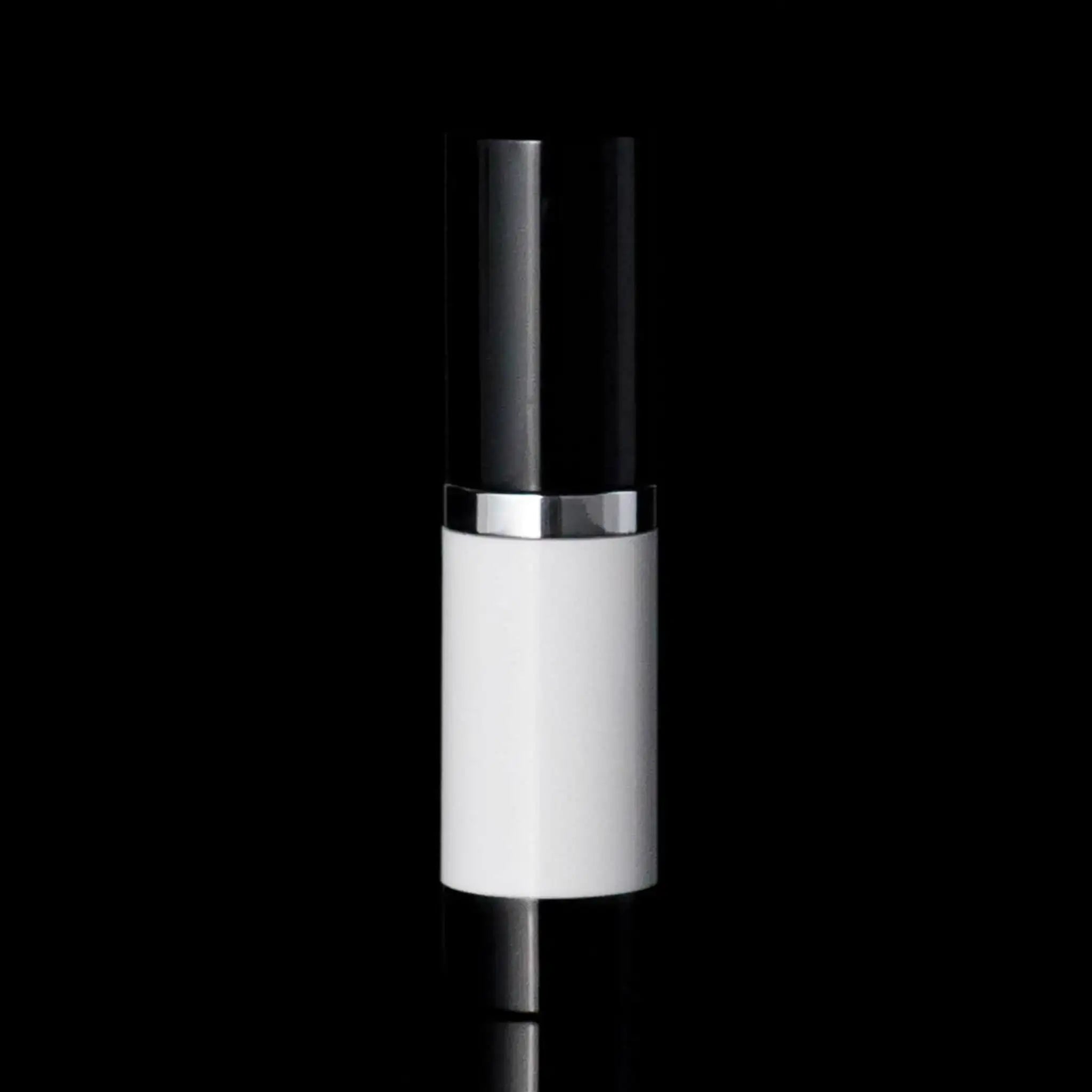 Luxe 15 ML Airless Bottle Glossy Black White Bottle - Cosmetic Packaging Now