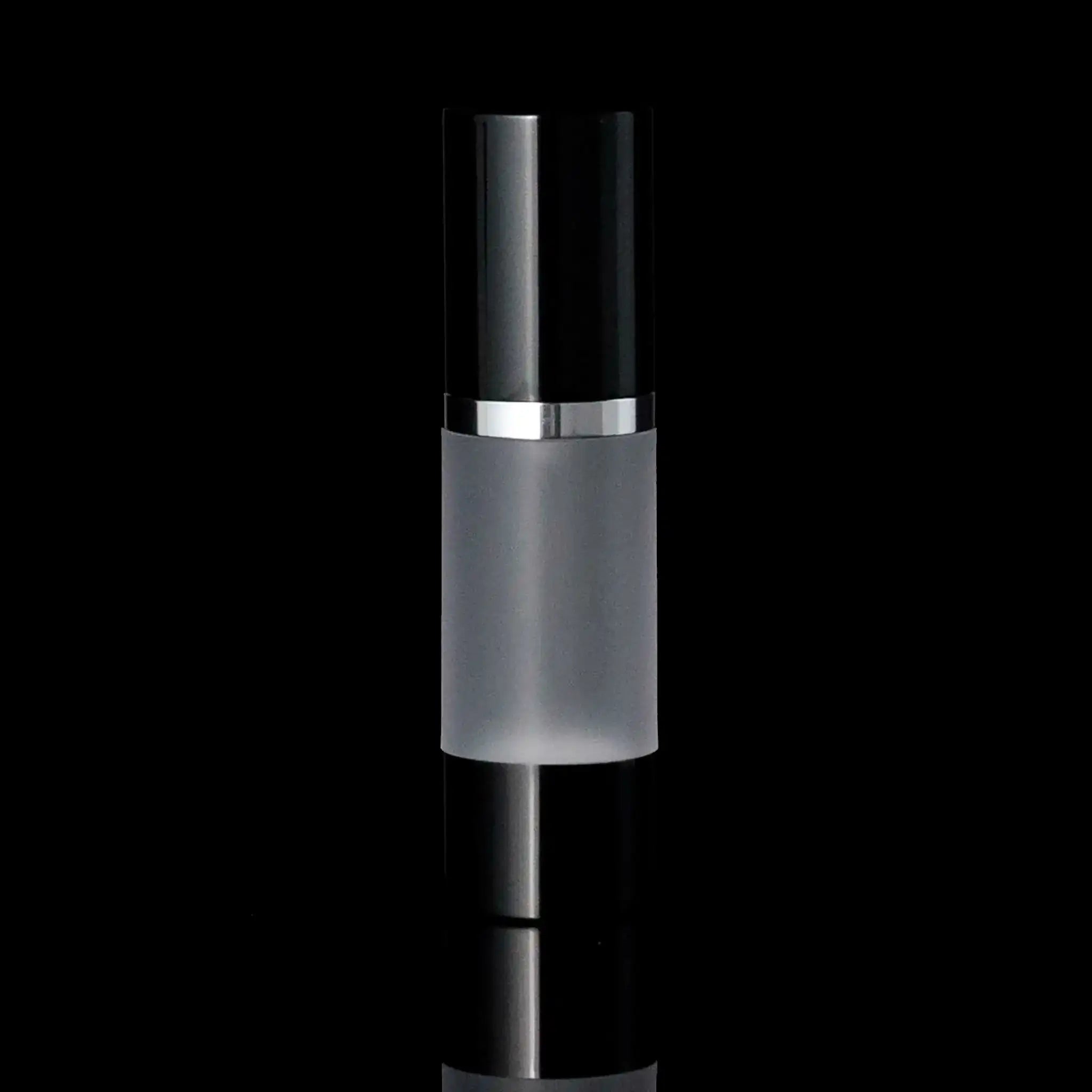 Luxe 30 ML Airless Bottle Glossy Black Frosted Bottle - Cosmetic Packaging Now!