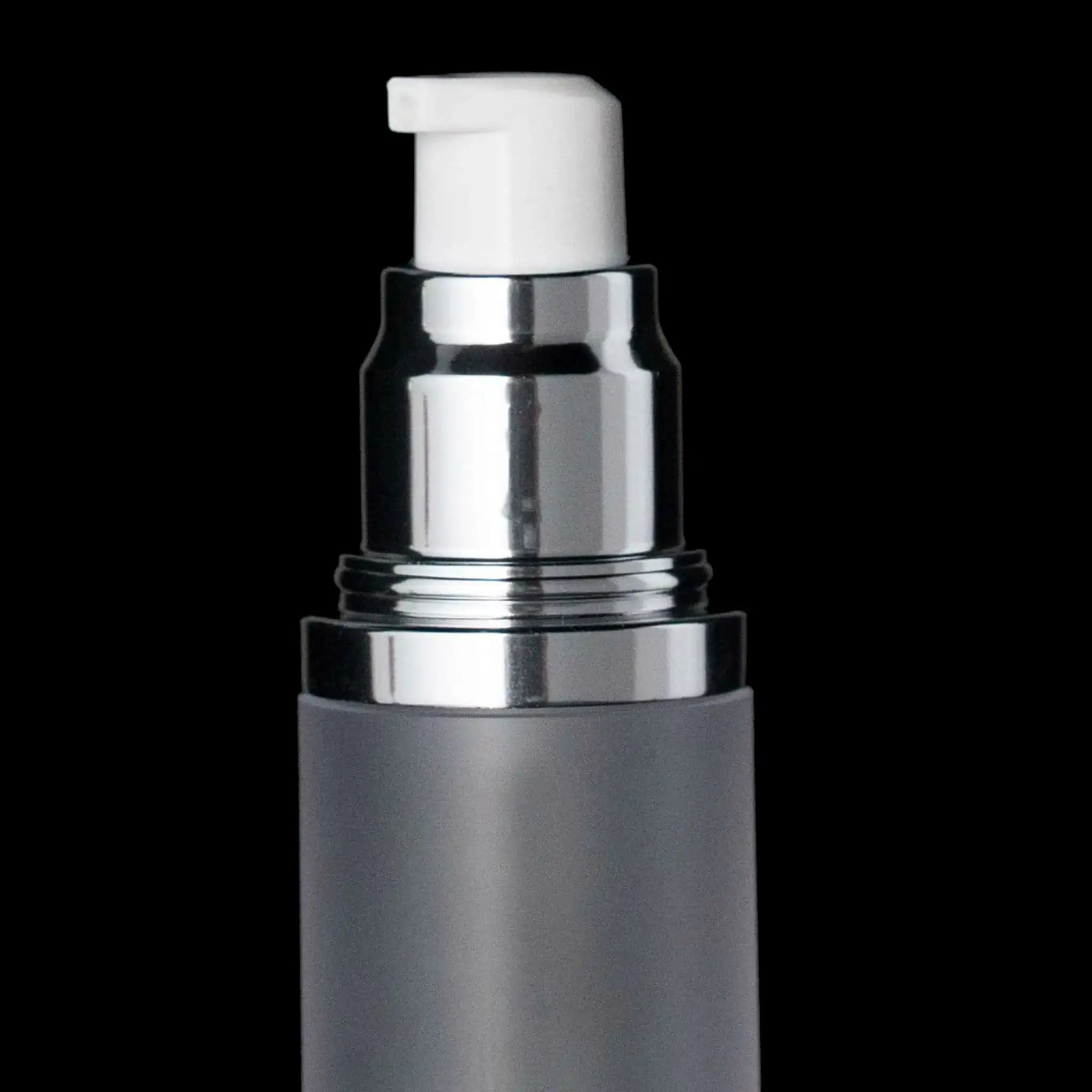 Luxe 50 ML Airless Bottle Matte Silver Frosted Bottle - Cosmetic Packaging Now!