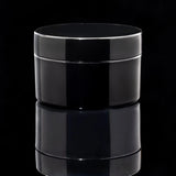 Impact 100ml PCR glossy black PP single wall cosmetic jar for skincare packaging - Cosmetic Packaging Now