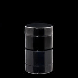 Impact 15ml PCR glossy black PP single wall cosmetic jar for skincare packaging - Cosmetic Packaging Now
