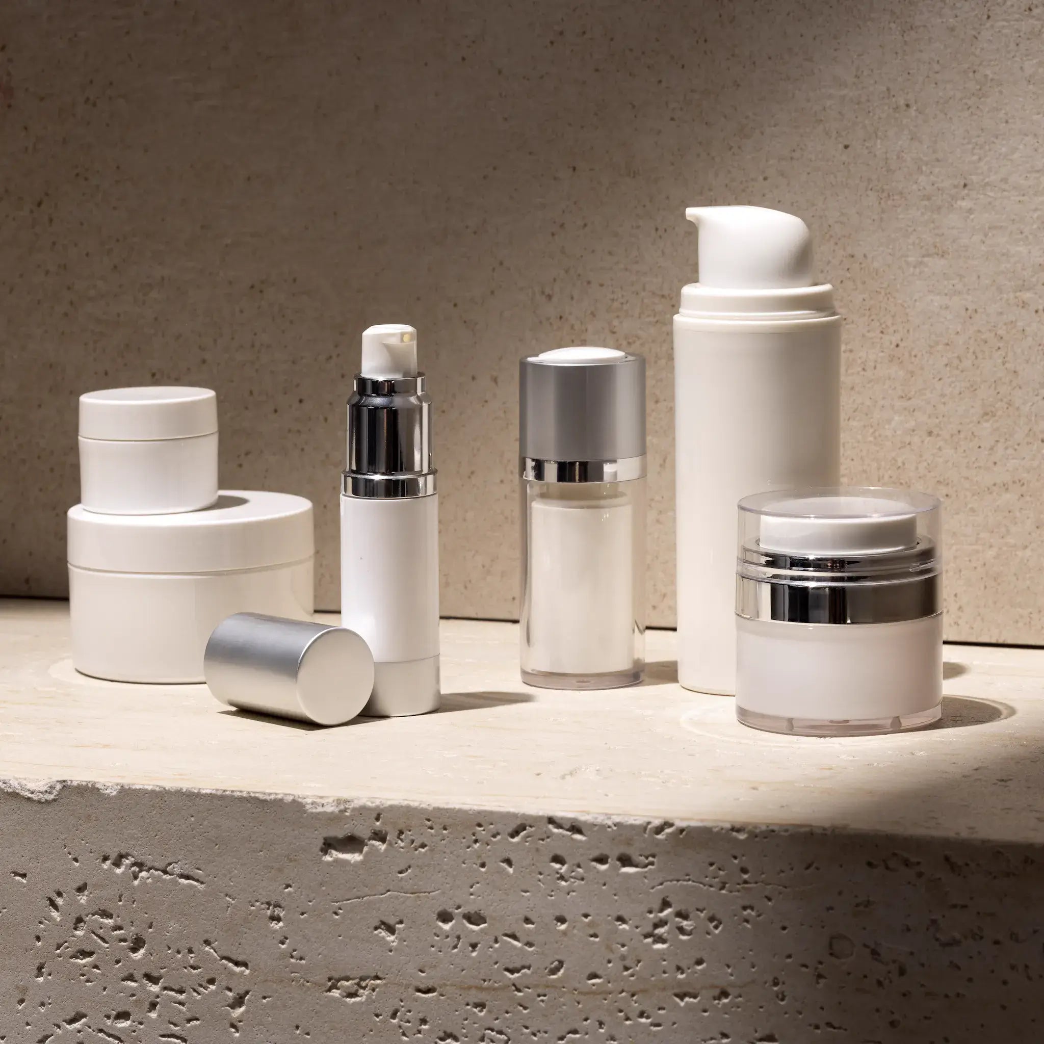 Luxury Skincare Packaging Collection With Airless Bottles And Cream Jars - Cosmetic Packaging Now