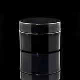 Impact 50ml PCR glossy black PP single wall cosmetic jar for skincare packaging - Cosmetic Packaging Now
