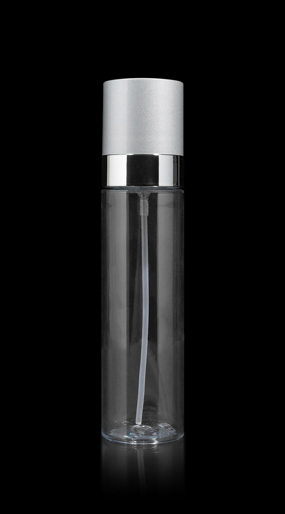 Cloud 100 ML Fine Mist Spray Bottle Clear with Matte Silver Cap