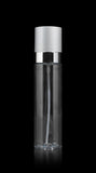 Cloud 100 ML Fine Mist Spray Bottle Clear with Matte Silver Cap - Cosmetic Packaging Now