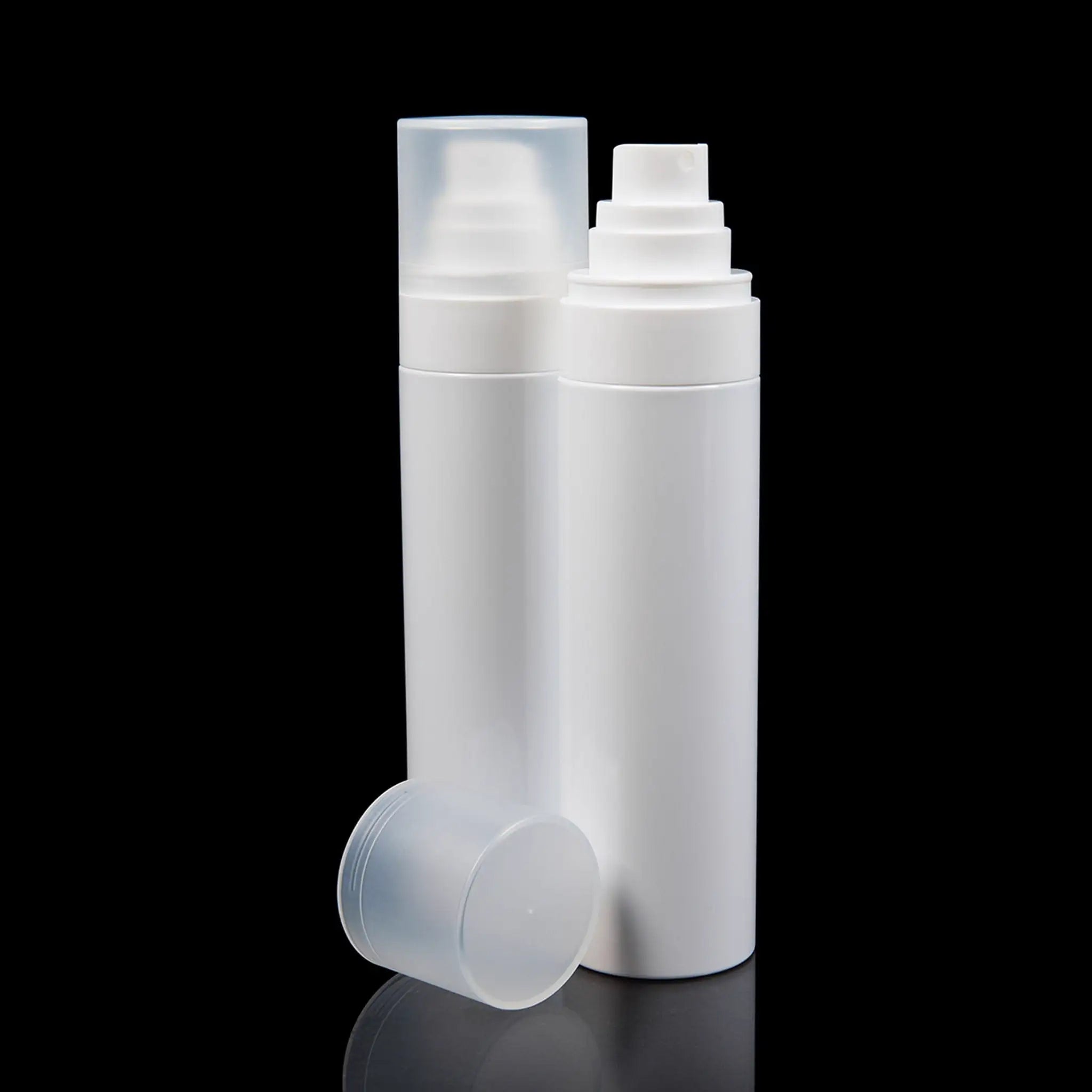 Cloud 100 ML Fine Mist Spray Bottle White with Frosted Clear Cap Makeup Packaging  - Cosmetic Packaging Now