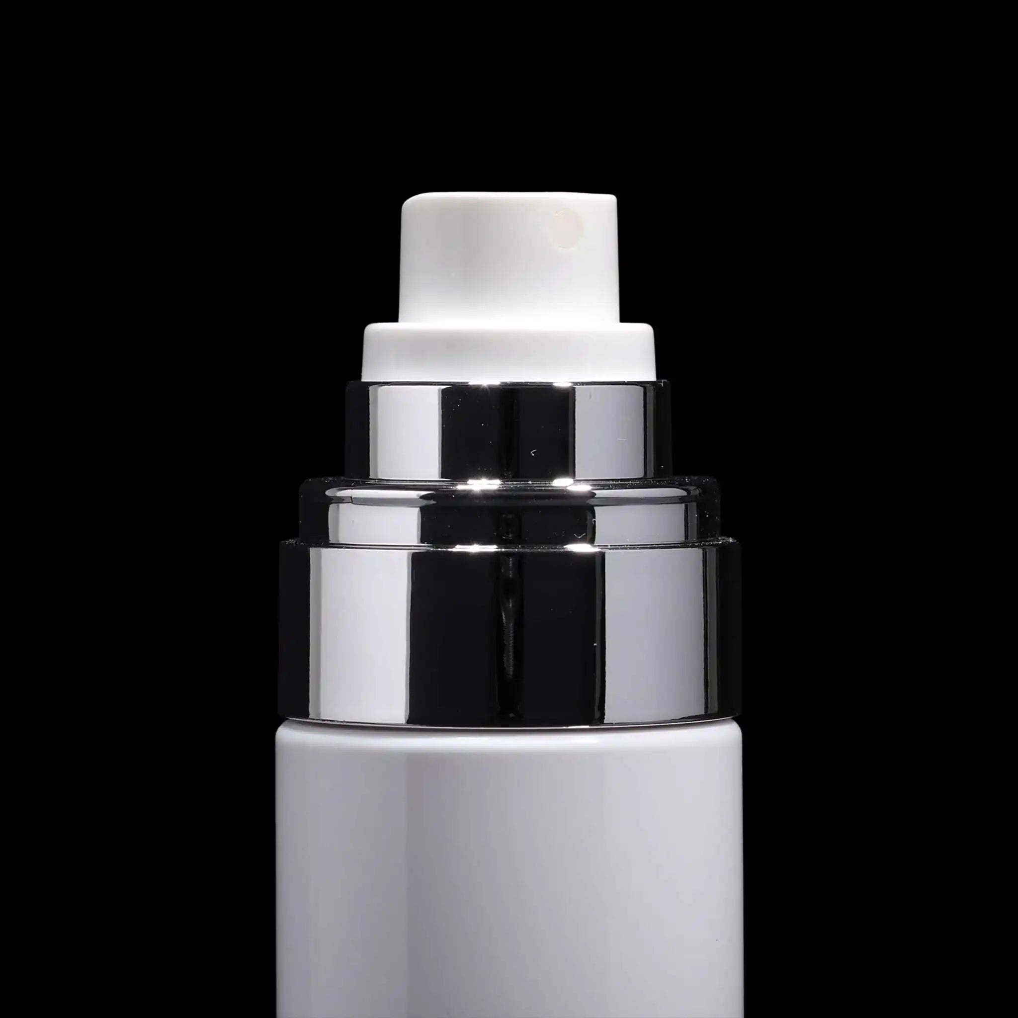 Cloud 100 ML Fine Mist Spray Bottle White with Matte Silver Cap Toner Packaging- Cosmetic Packaging Now