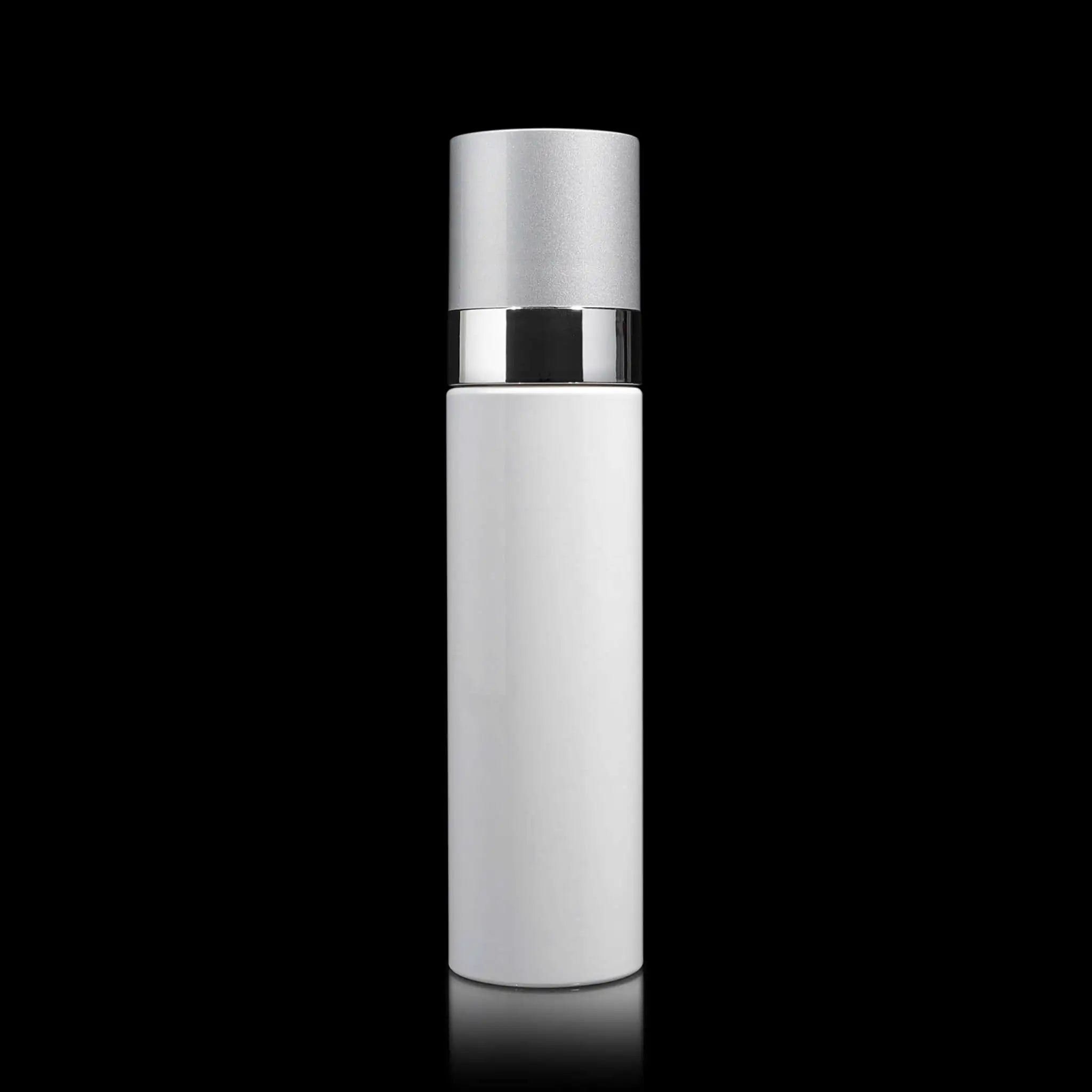Cloud 100 ML Fine Mist Spray Bottle White with Matte Silver Cap No MOQ - Cosmetic Packaging Now